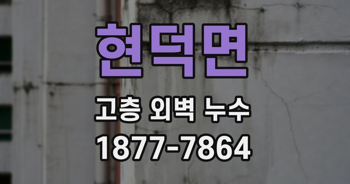 현덕면 고층 외벽 누수