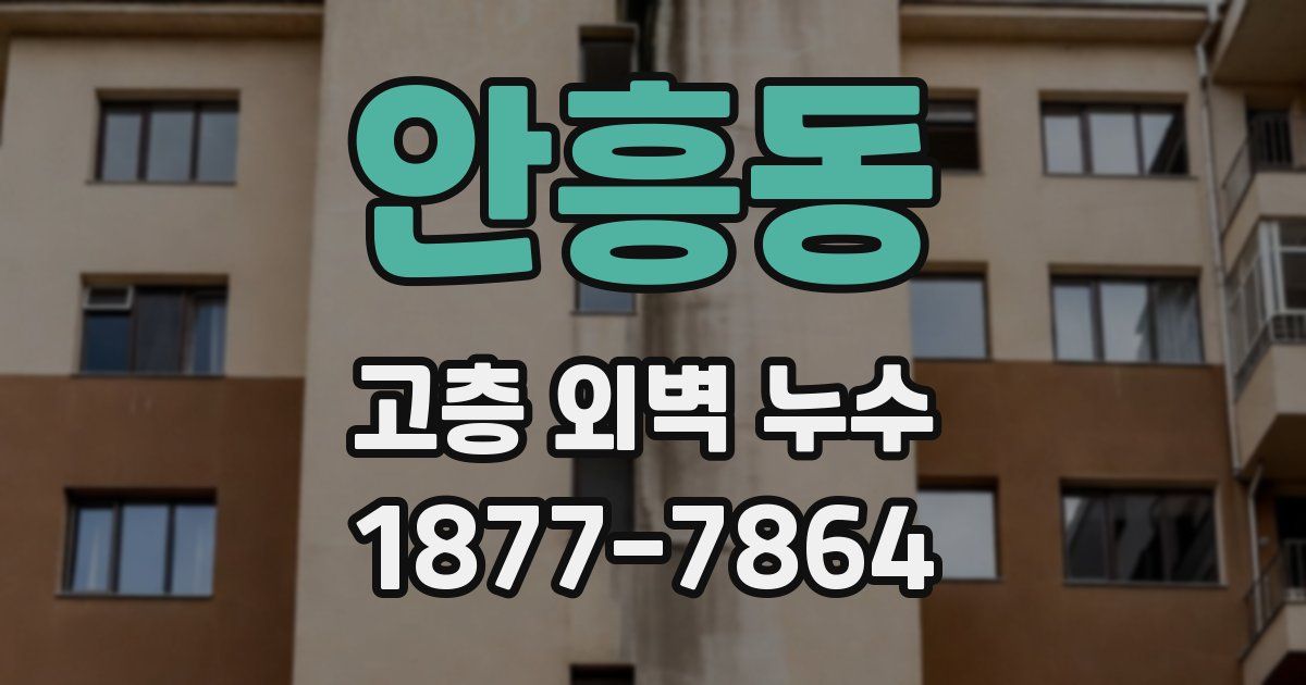 안흥동 고층 외벽 누수