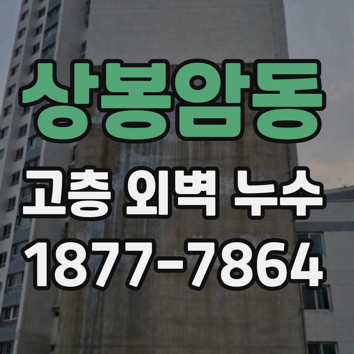 상봉암동 고층 외벽 누수