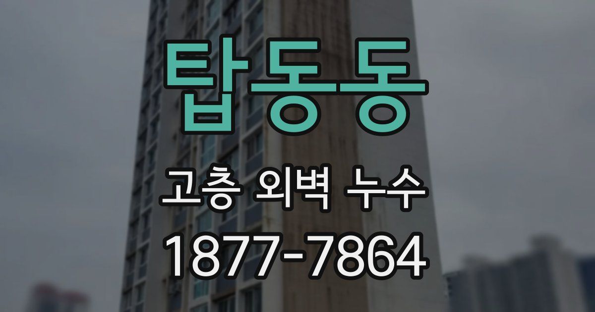 탑동동 고층 외벽 누수