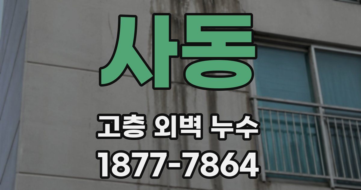 사동 고층 외벽 누수