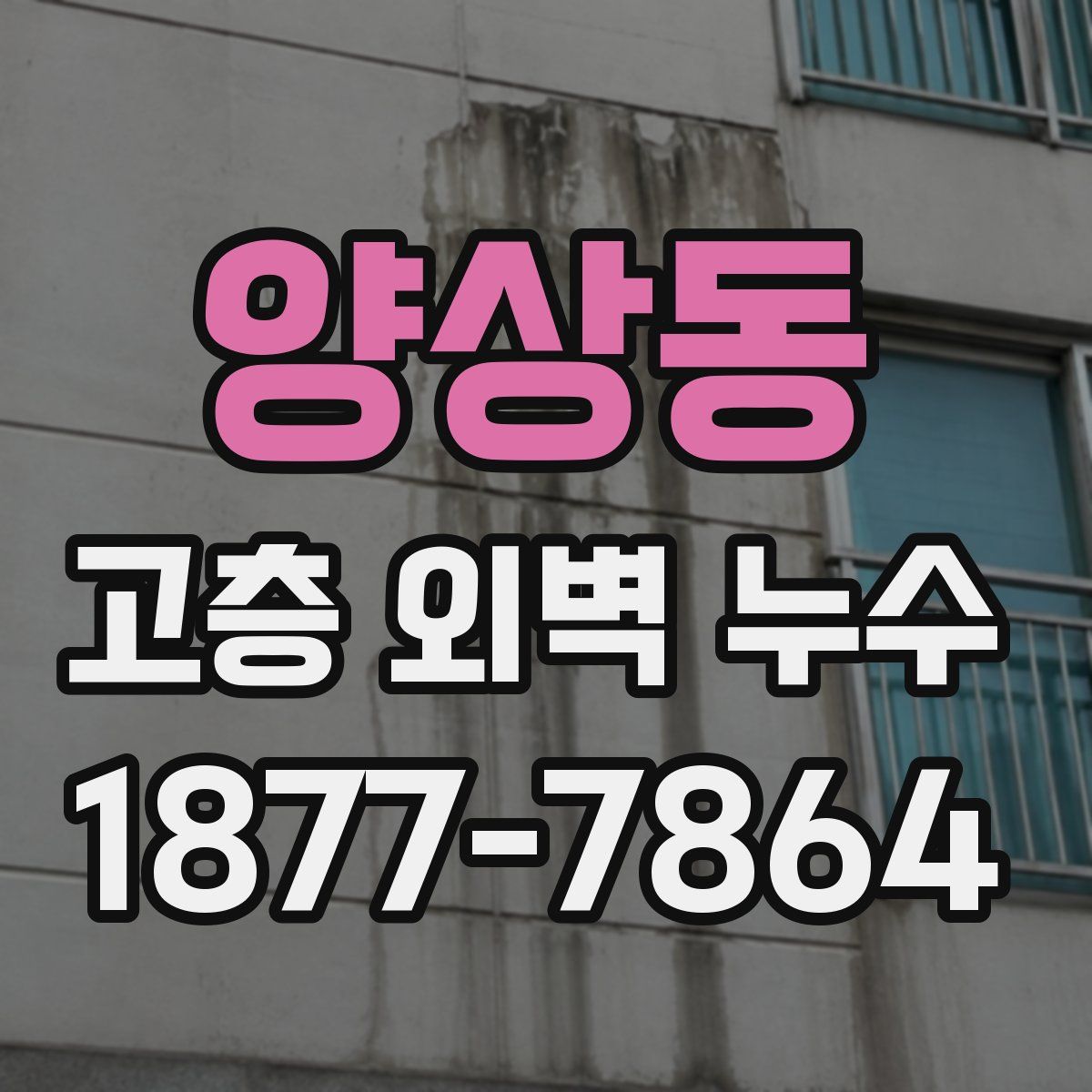 양상동 고층 외벽 누수