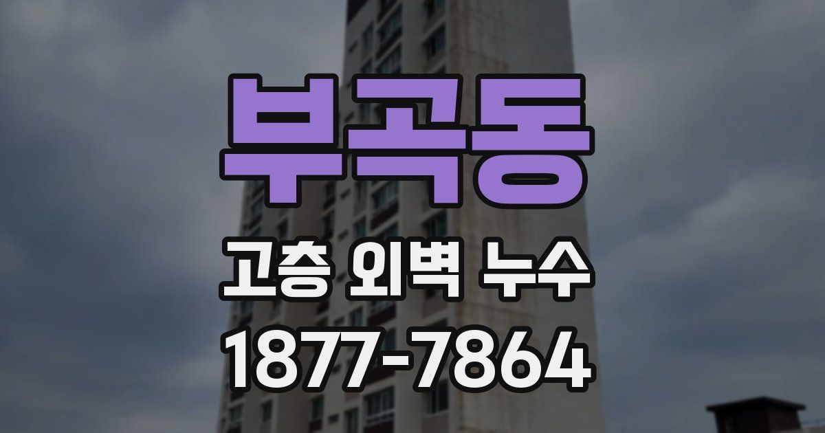부곡동 고층 외벽 누수