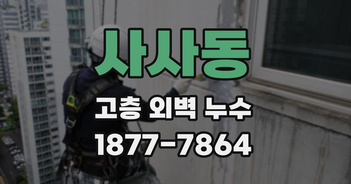 사사동 고층 외벽 누수