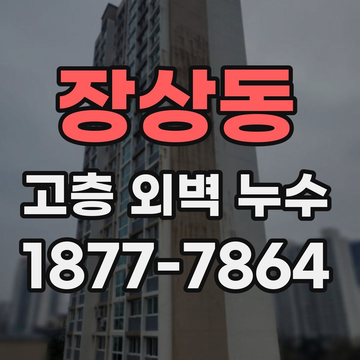 장상동 고층 외벽 누수