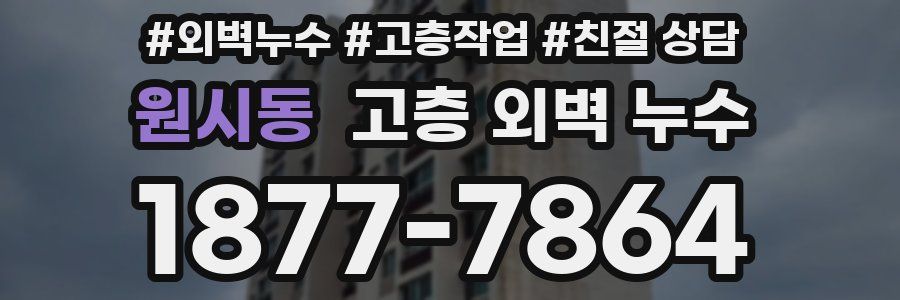 원시동 고층 외벽 누수