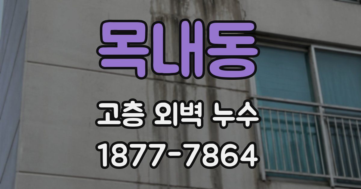 목내동 고층 외벽 누수