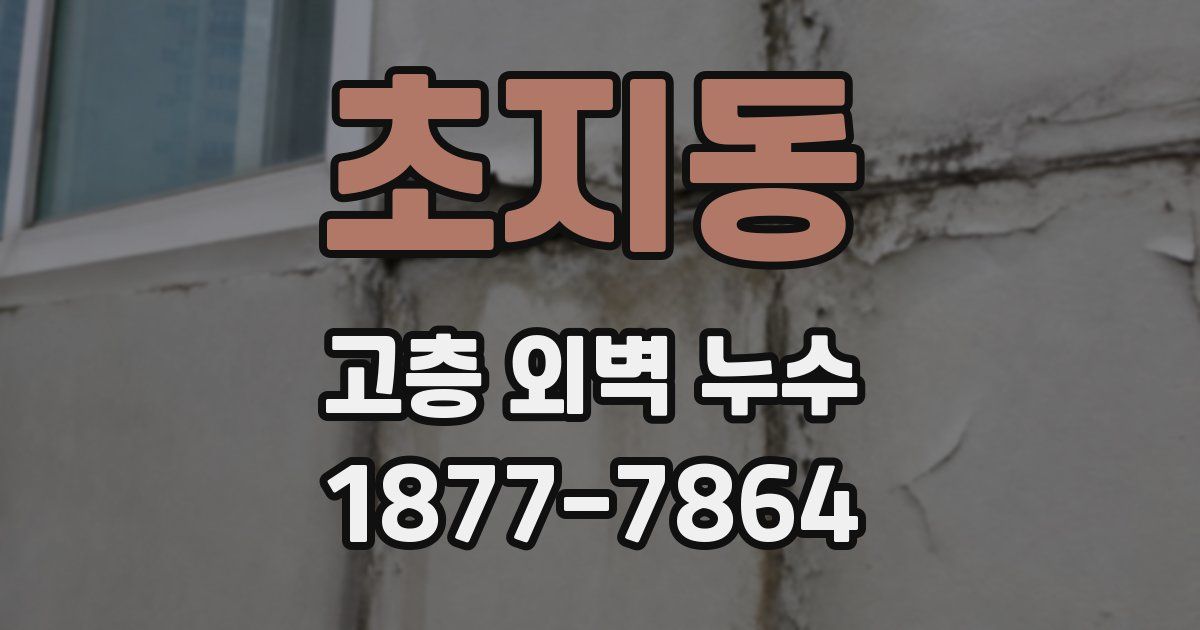 초지동 고층 외벽 누수