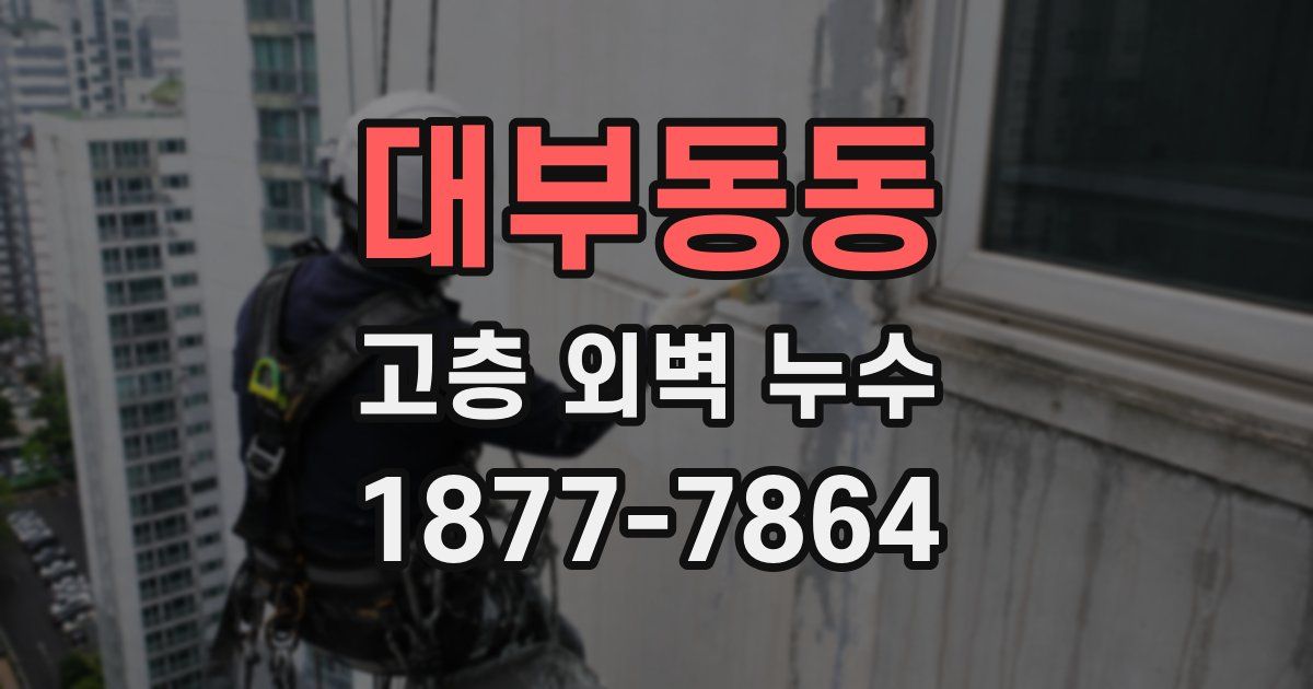대부동동 고층 외벽 누수