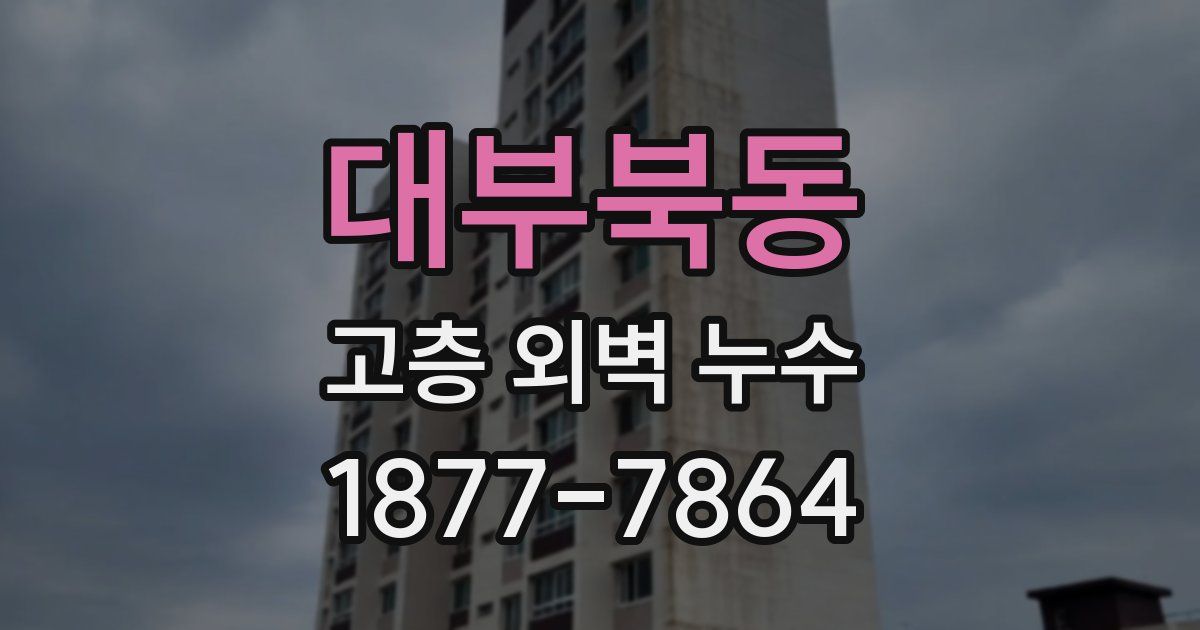 대부북동 고층 외벽 누수