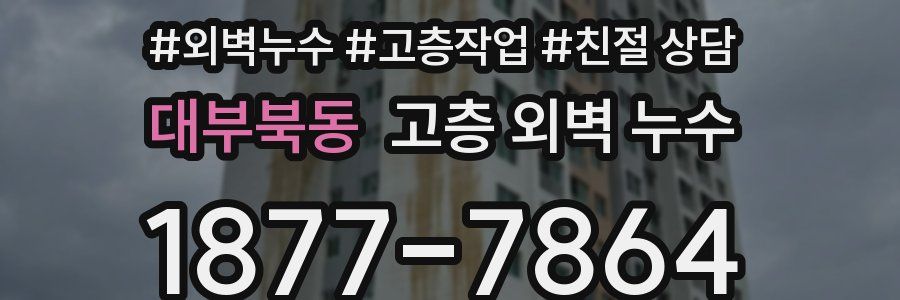 대부북동 고층 외벽 누수