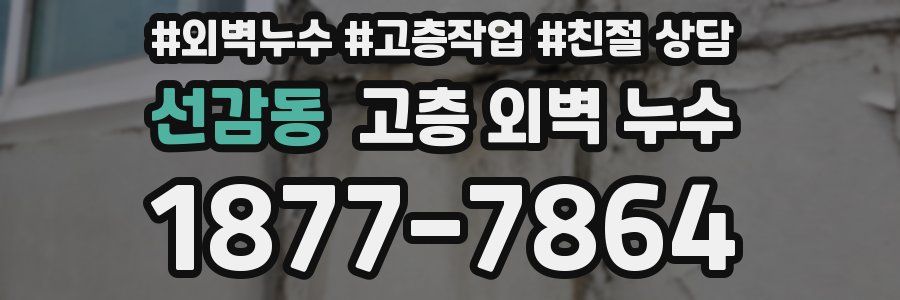 선감동 고층 외벽 누수