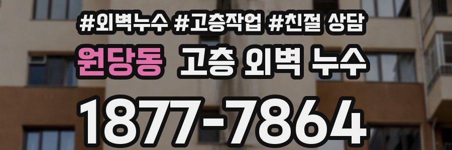 원당동 고층 외벽 누수