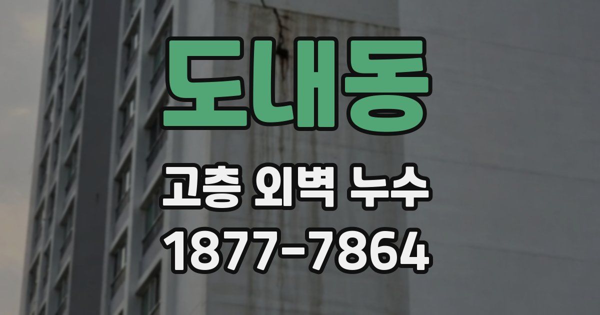 도내동 고층 외벽 누수