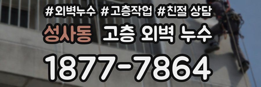 성사동 고층 외벽 누수