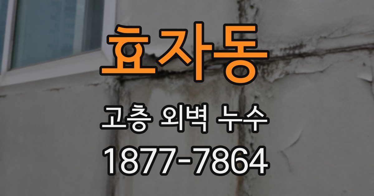효자동 고층 외벽 누수