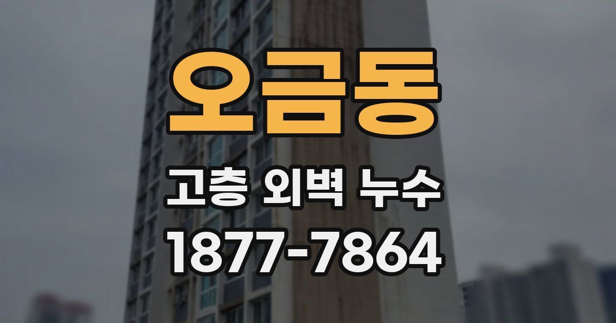 오금동 고층 외벽 누수