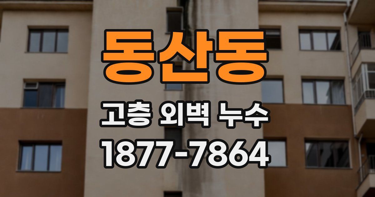 동산동 고층 외벽 누수