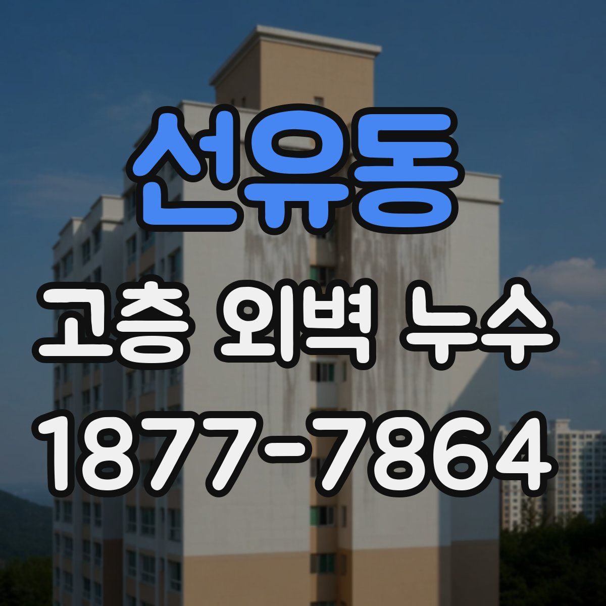 선유동 고층 외벽 누수
