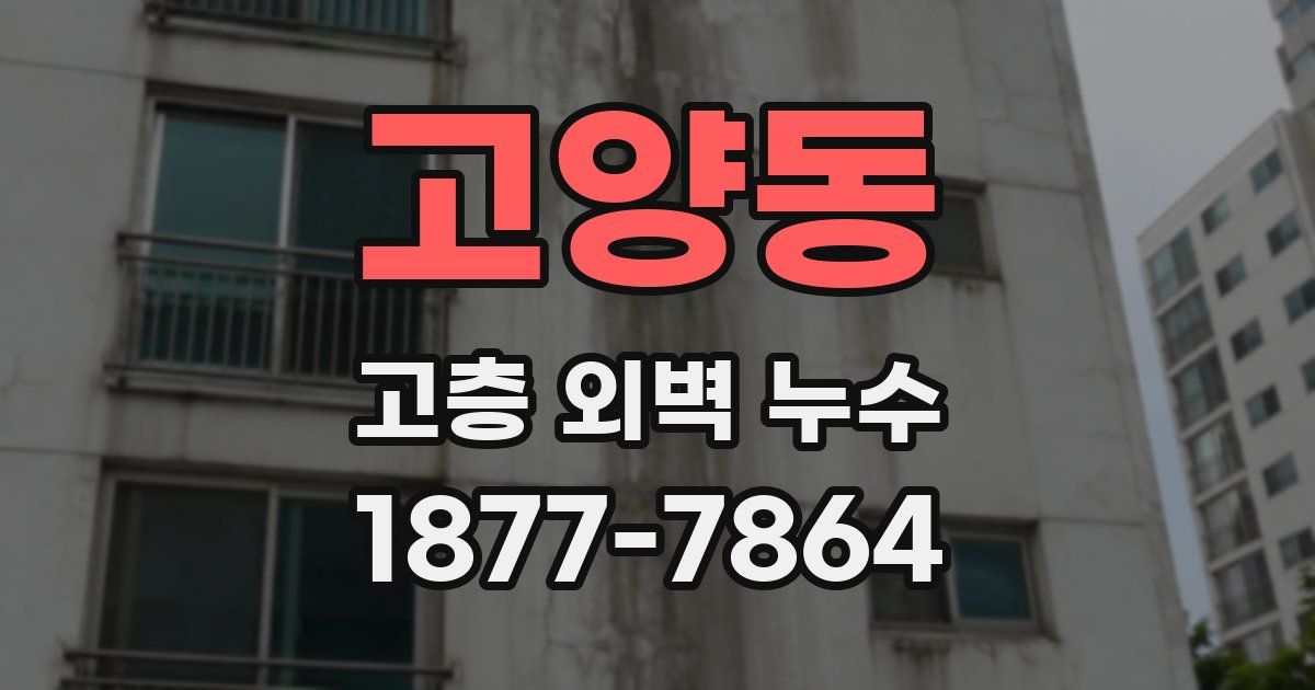 고양동 고층 외벽 누수
