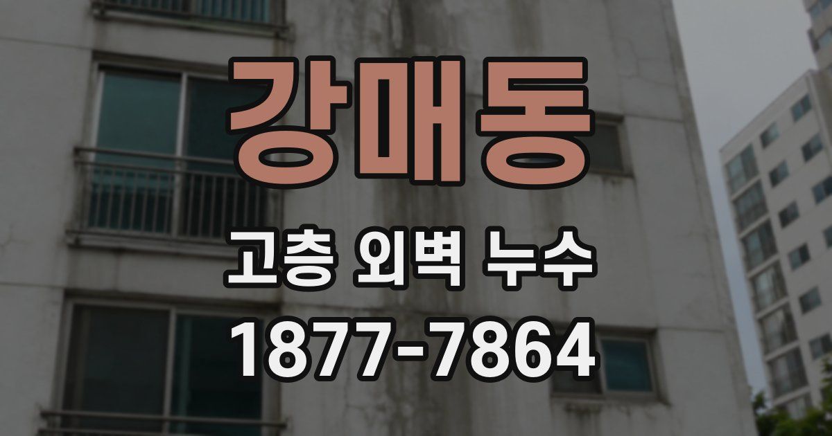 강매동 고층 외벽 누수
