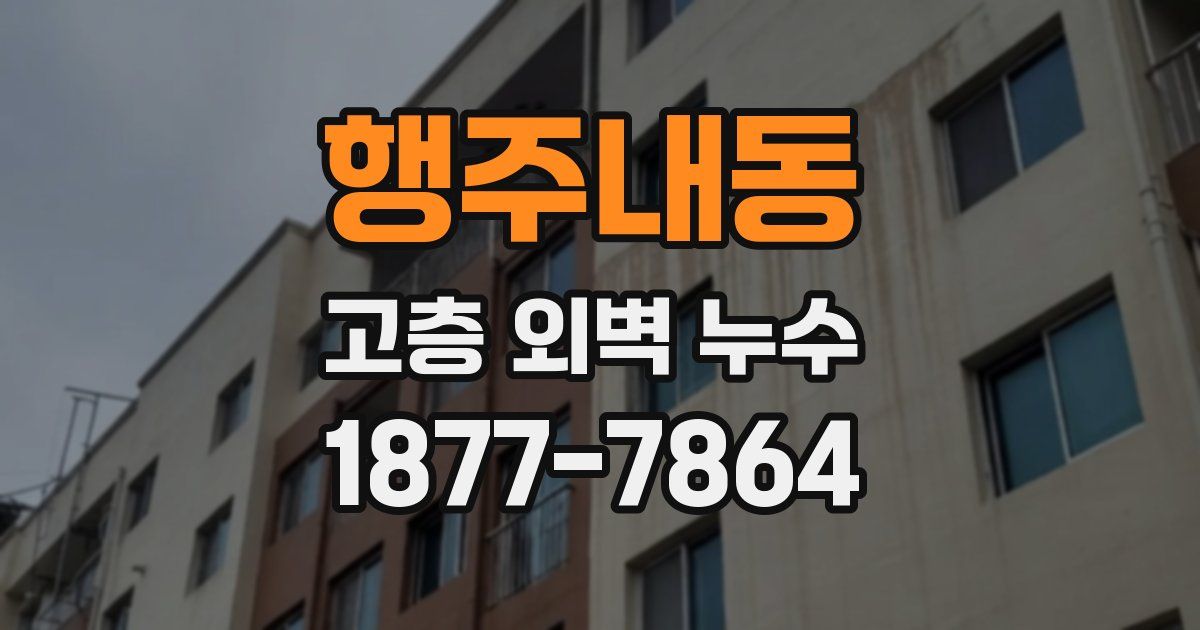 행주내동 고층 외벽 누수