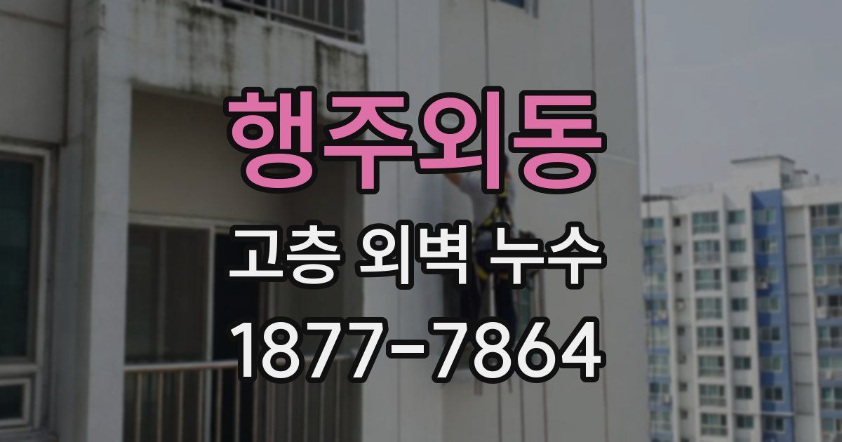 행주외동 고층 외벽 누수