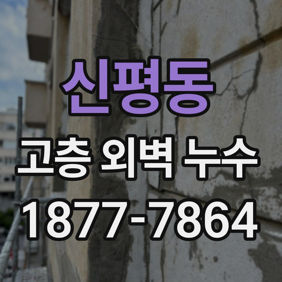 신평동 고층 외벽 누수