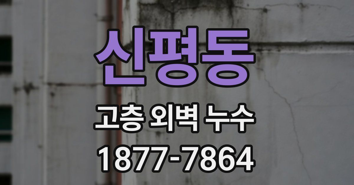 신평동 고층 외벽 누수