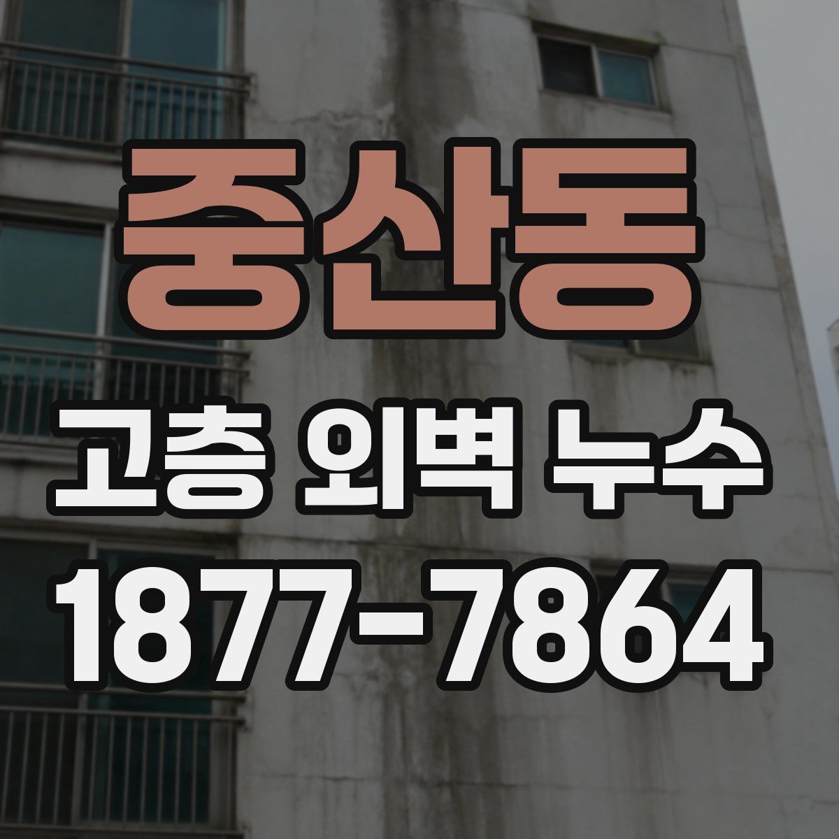 중산동 고층 외벽 누수