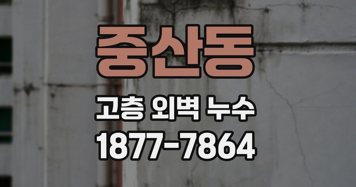 중산동 고층 외벽 누수