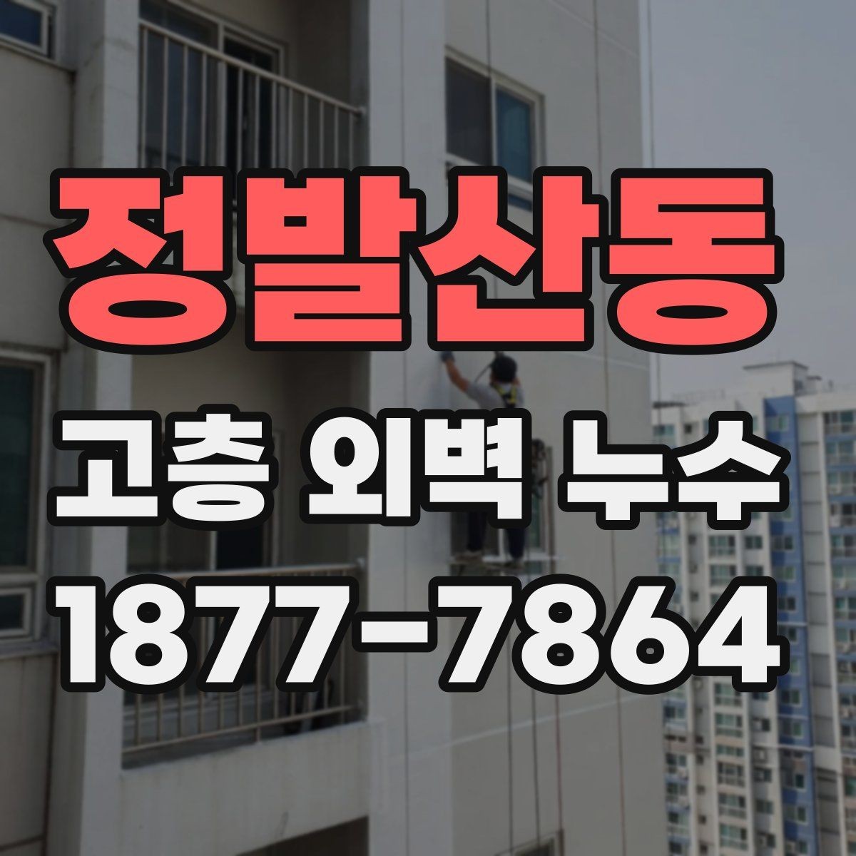 정발산동 고층 외벽 누수 외부 균열 보수 방법 알아보기