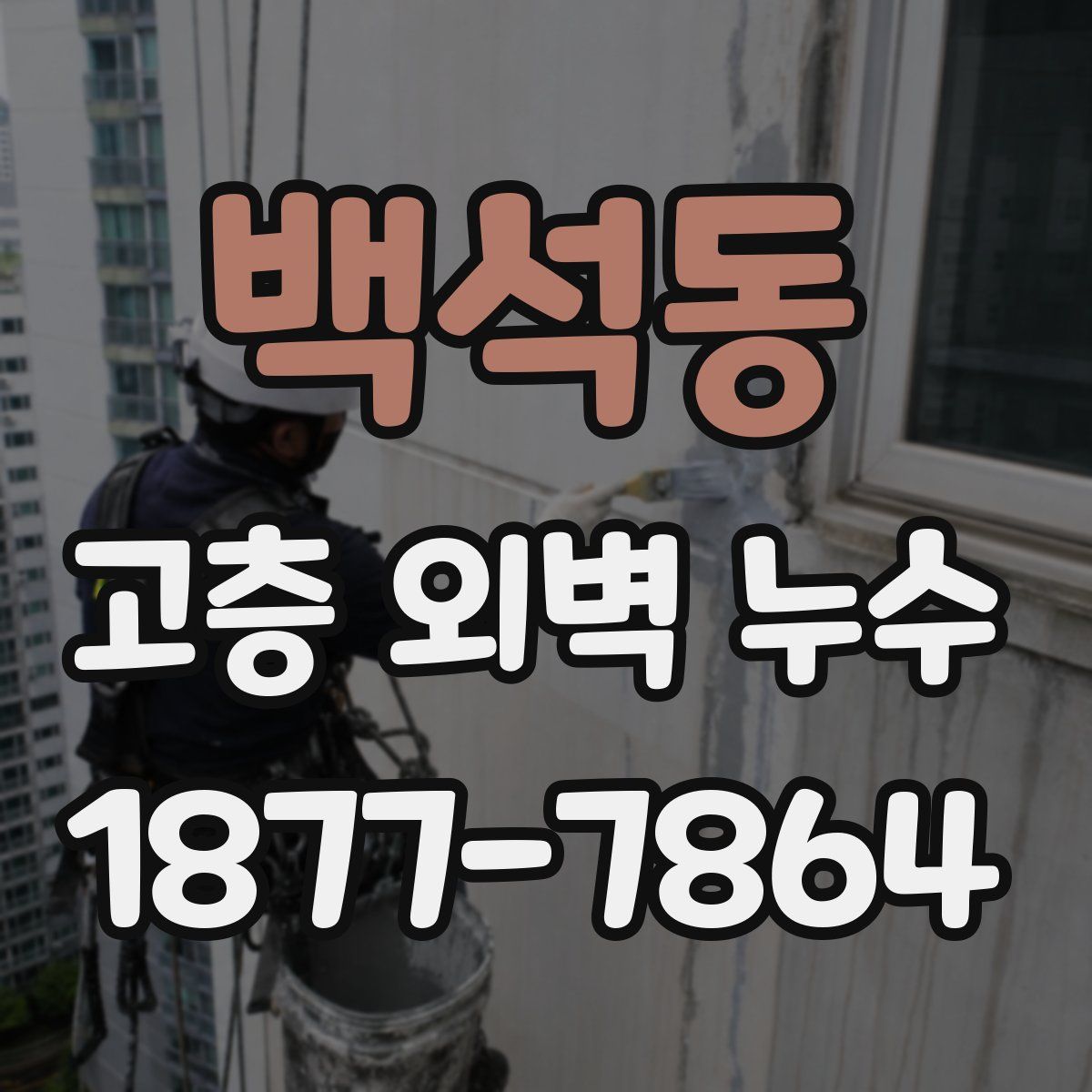 백석동 고층 외벽 누수