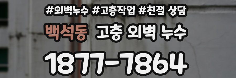 백석동 고층 외벽 누수