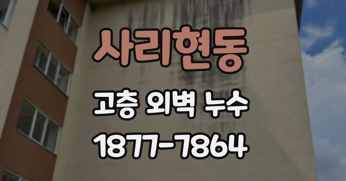 사리현동 고층 외벽 누수