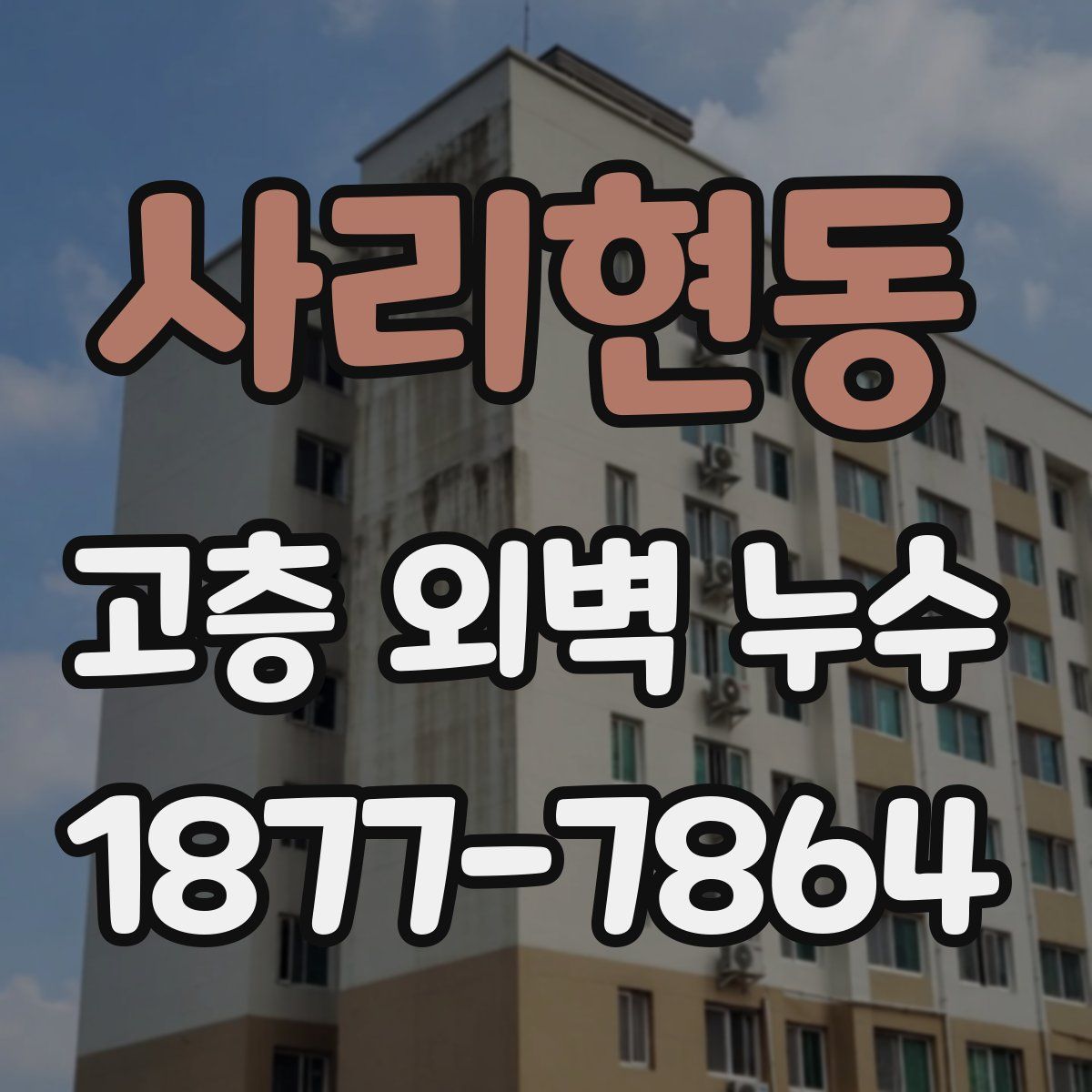 사리현동 고층 외벽 누수