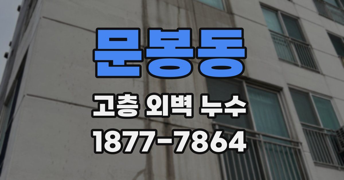 문봉동 고층 외벽 누수