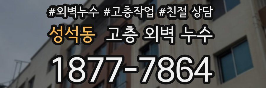성석동 고층 외벽 누수
