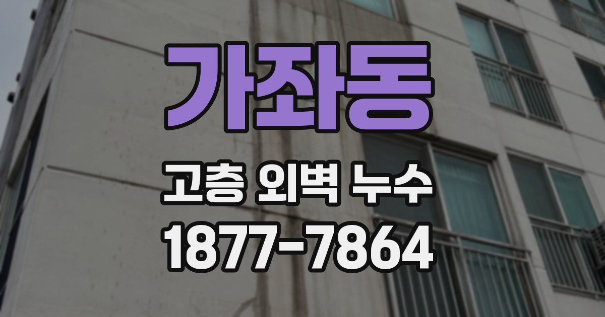가좌동 고층 외벽 누수