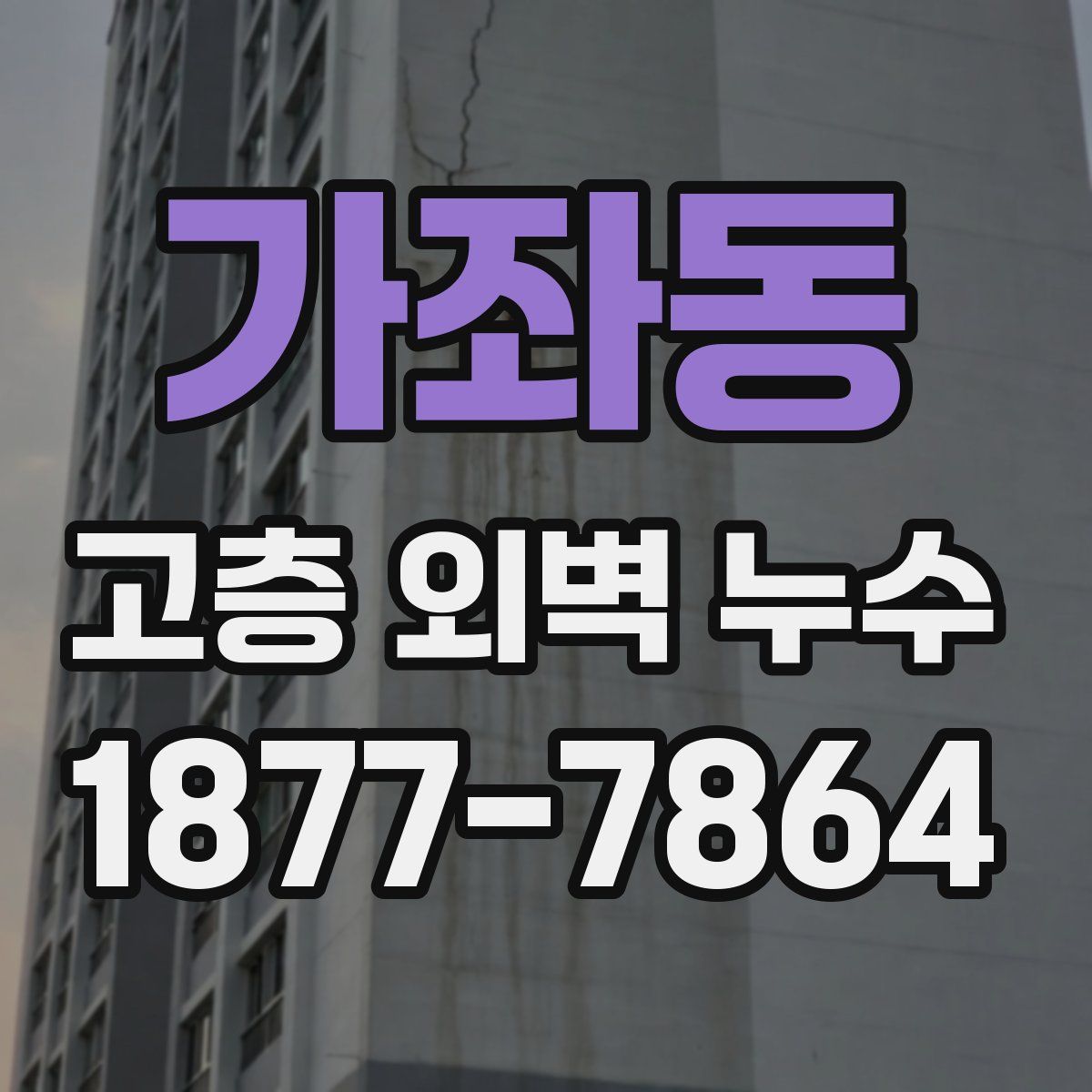 가좌동 고층 외벽 누수