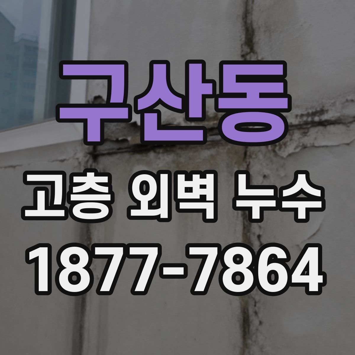 구산동 고층 외벽 누수