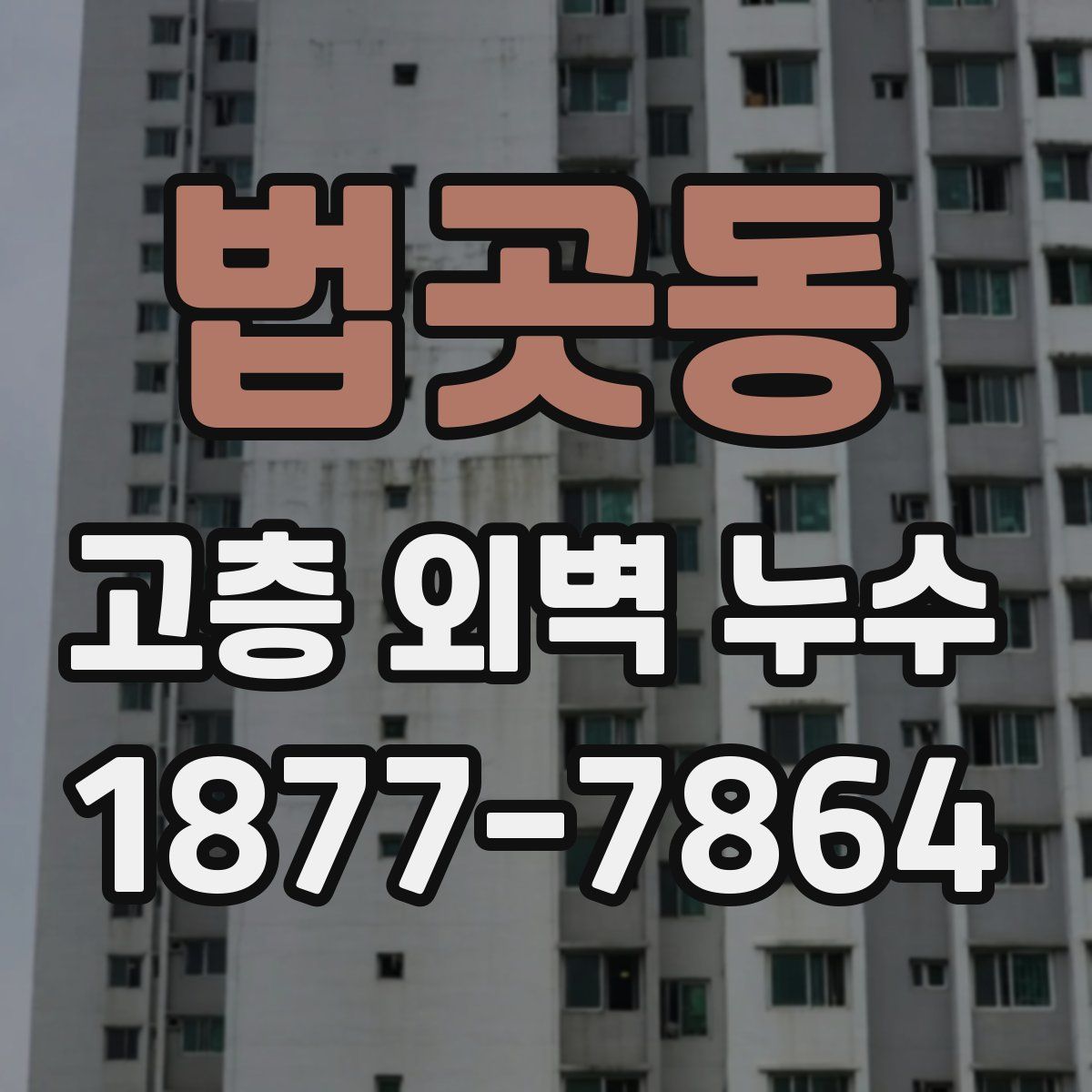 법곳동 고층 외벽 누수
