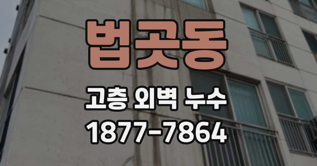 법곳동 고층 외벽 누수