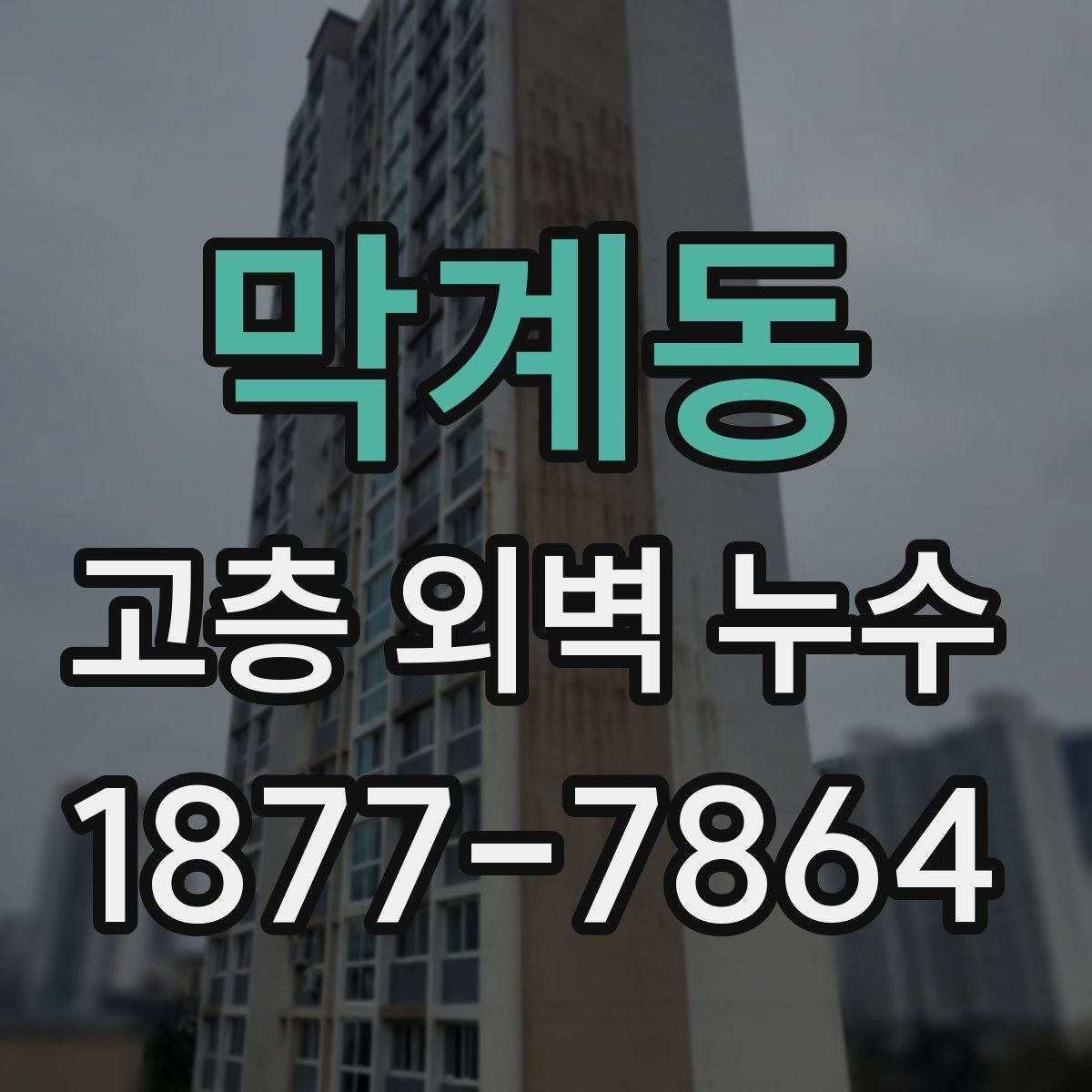 막계동 고층 외벽 누수