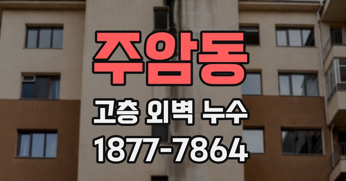 주암동 고층 외벽 누수