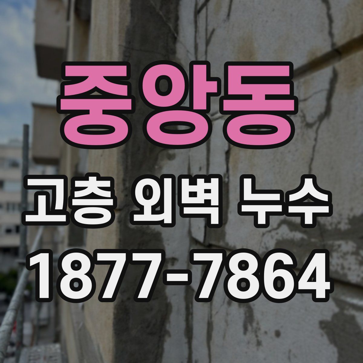 중앙동 고층 외벽 누수