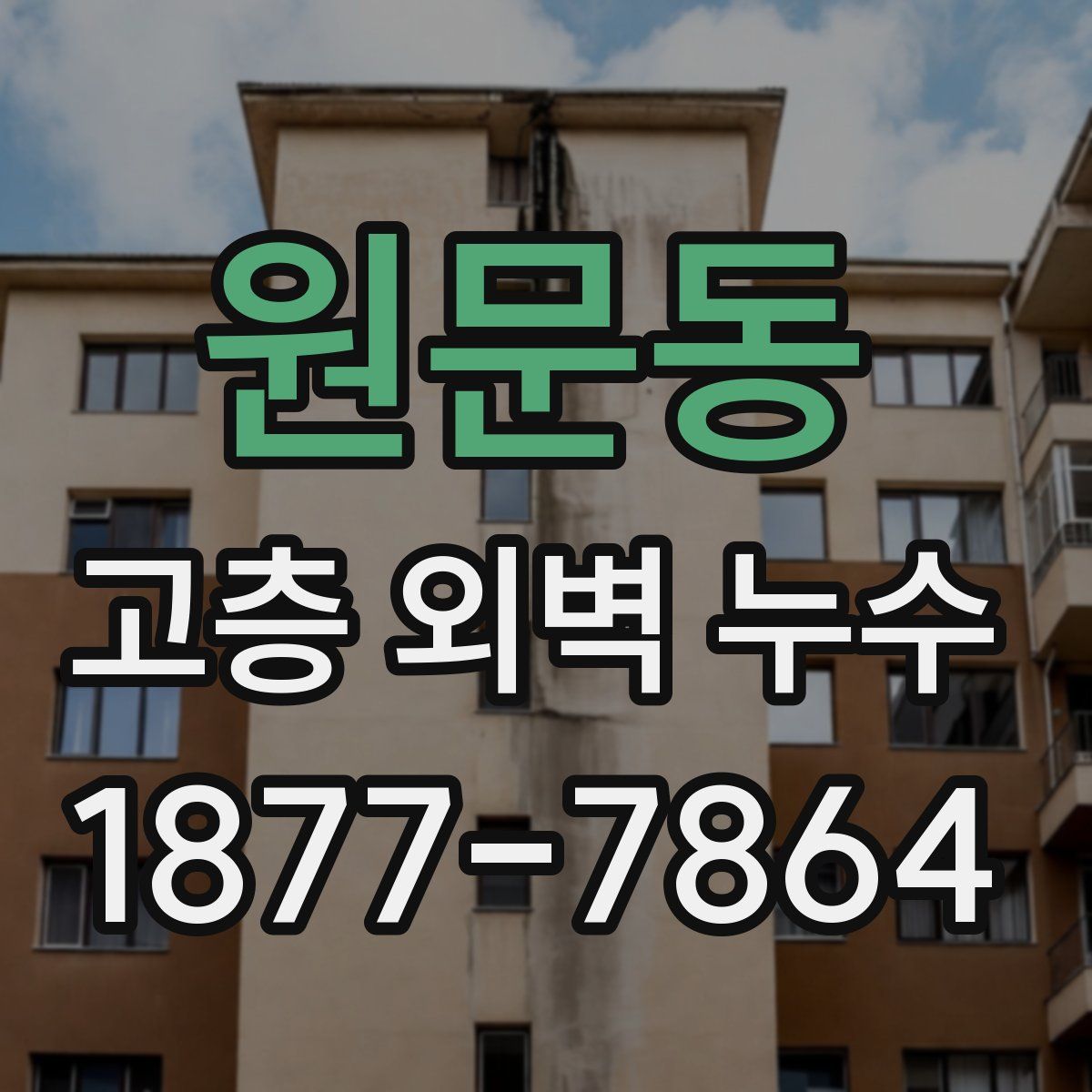 원문동 고층 외벽 누수