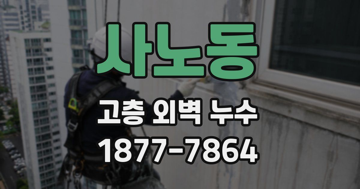 사노동 고층 외벽 누수