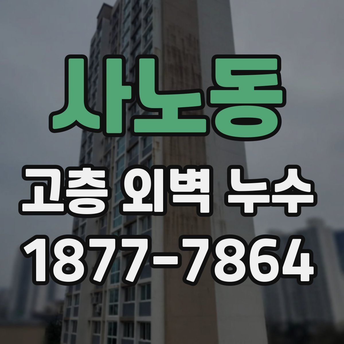 사노동 고층 외벽 누수