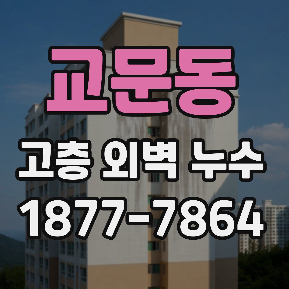 교문동 고층 외벽 누수